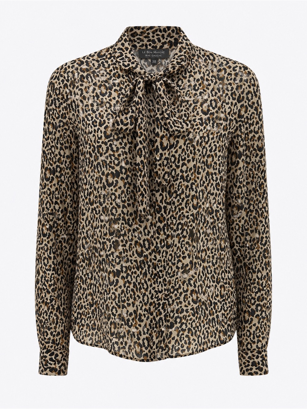 Le Bon Marché Rive Gauche Leopard Print Blouse Capucine Size 38